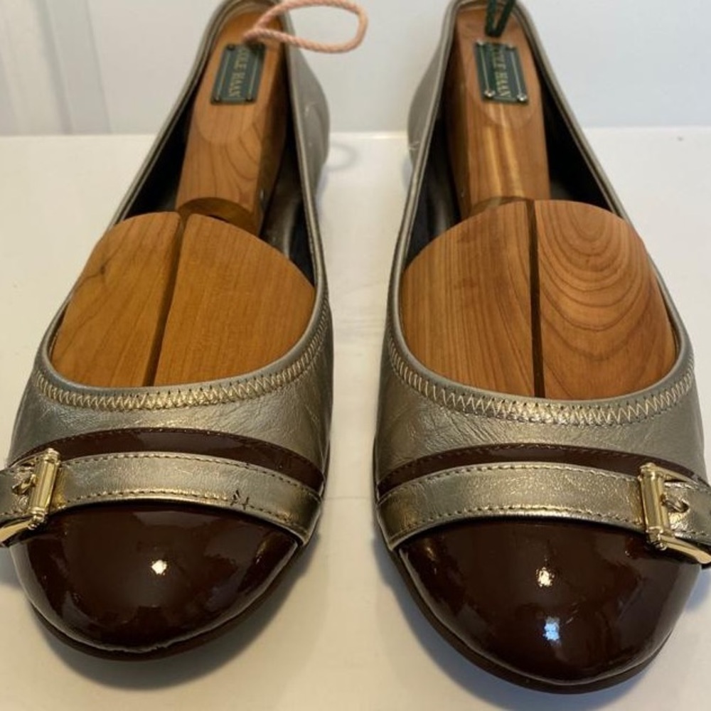 Cole Haan Women 7.5B Brown Leather Ballet Flats